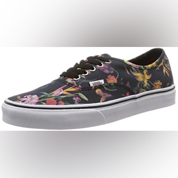 Vans Authentic Low Pro Floral Sneakers In Black Bloom - Picture 2 of 5